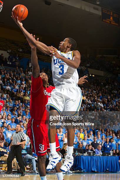 Bruins guard Malcolm Lee during the NCAA Men's Basketball regular season game between the St. John's Red Storm and the UCLA Bruins at Pauley Pavilion...