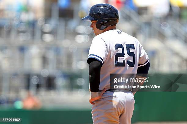 Dante Bichette Jr. Of the Yankees during the Florida State League game between the Tampa Yankees and the Clearwater Threshers at Bright House Field...