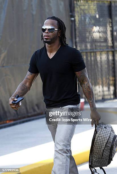 New York Mets shortstop Jose Reyes arrives at the Mets Training Facility in Port St. Lucie, Fl, February 16, 2011.