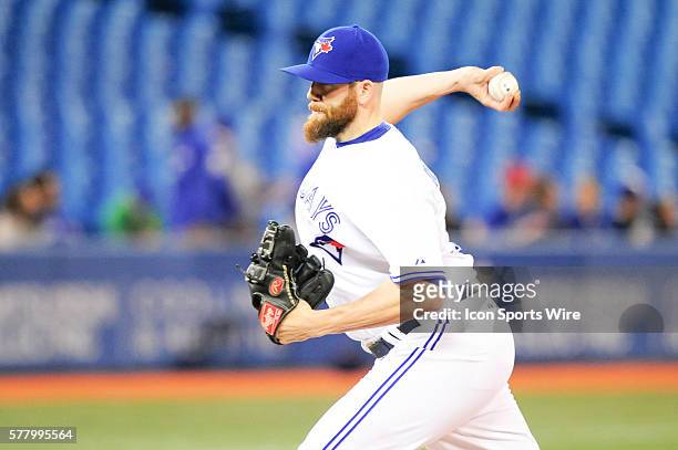 Toronto Blue Jays pitcher Steve Delabar enters the game to pitch in the nineth inning. The Toronto Blue Jays defeated the Houston Astros 7 - 3 at the...