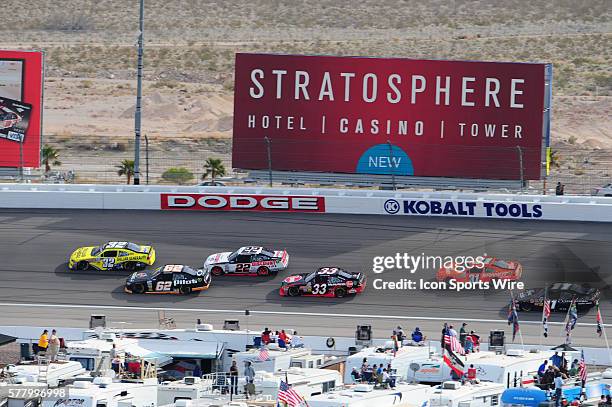 Mark Martin Dollar General Chevrolet Imapla SS, Michael Annett Rusty Wallace Racing Toyota Camry, Brad Keselowski Discount Tire Penske Dodge...