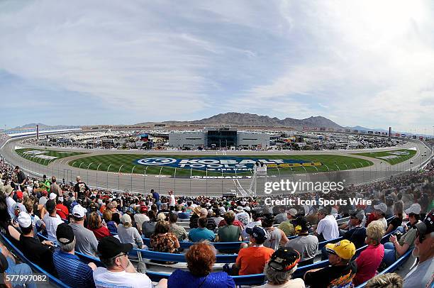 General view of the ball field of LVMS during race action in the Nationwide Sam's Town 300 race, at the Las Vegas Motor Speedway, Las Vegas, Nv. Mark...