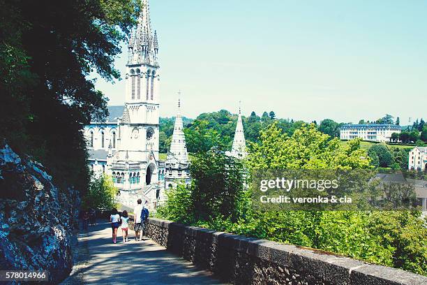 beautiful lourdes - hautes pyrénées stock pictures, royalty-free photos & images