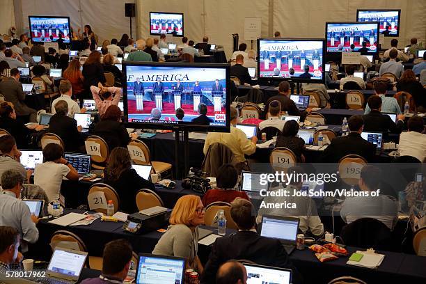Reagan Presidential Library, Simi Valley, LA, CA, September 16 Media Filing Room During The Republican Presidential Debate At The Ronald Reagan...