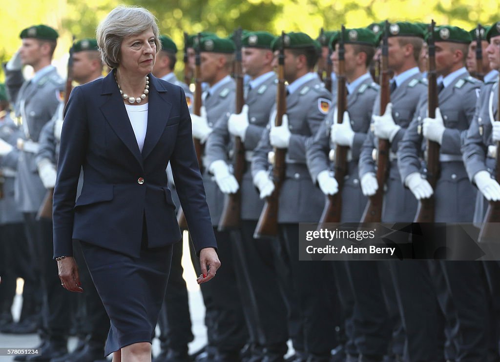 Theresa May Meets Angela Merkel In Berlin