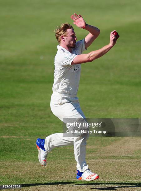 Liam Norwell of Gloucestershire during Day One of the Specsavers County Championship Division Two match between Gloucestershire and Leicestershire at...