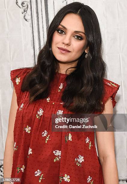 Mila Kunis attends AOl Build to discuss her new movie 'Bad Mom' at AOL HQ on July 20, 2016 in New York City.