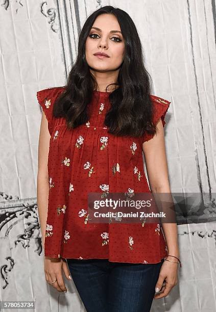 Mila Kunis attends AOl Build to discuss her new movie 'Bad Mom' at AOL HQ on July 20, 2016 in New York City.