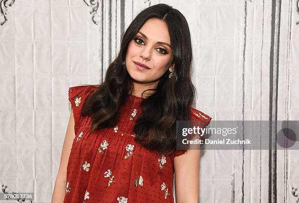 Mila Kunis attends AOl Build to discuss her new movie 'Bad Mom' at AOL HQ on July 20, 2016 in New York City.