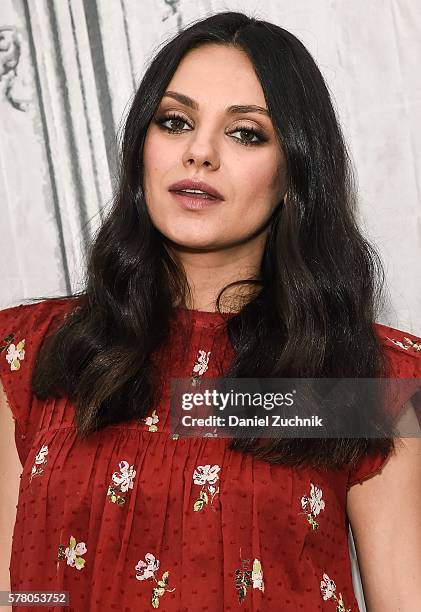 Mila Kunis attends AOl Build to discuss her new movie 'Bad Mom' at AOL HQ on July 20, 2016 in New York City.