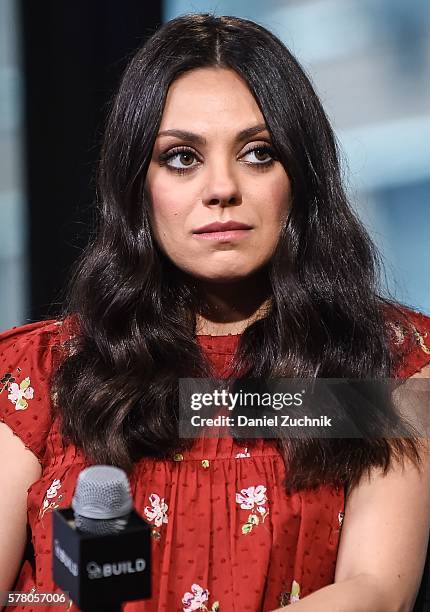 Mila Kunis attends AOL Build to discuss her new movie 'Bad Mom' at AOL HQ on July 20, 2016 in New York City.