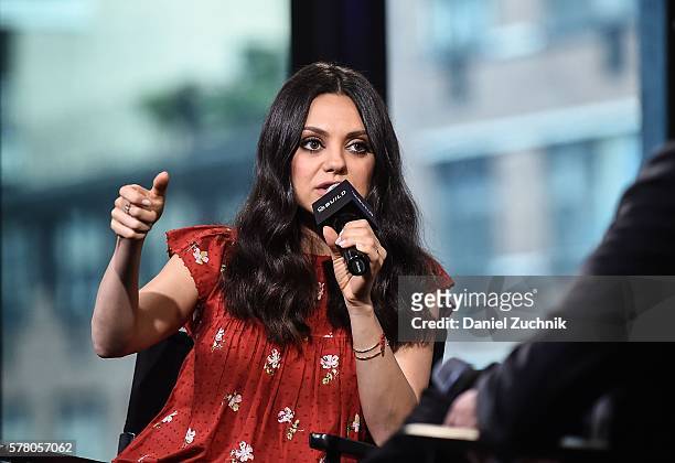 Mila Kunis attends AOL Build to discuss her new movie 'Bad Mom' at AOL HQ on July 20, 2016 in New York City.