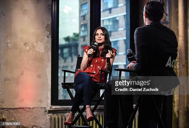 Mila Kunis attends AOL Build to discuss her new movie 'Bad Mom' at AOL HQ on July 20, 2016 in New York City.