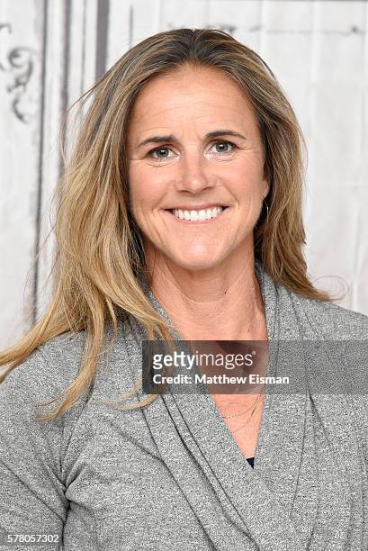 Former U.S. Professional Soccer player Brandi Chastain attends AOL Build Speaker Series - Soccer Hall Of Fame Inductee Brandi Chastain Discusses...
