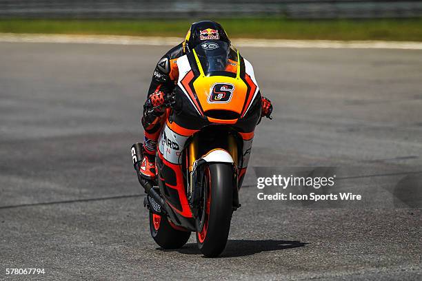 Stefan Bradl of NGM Forward Racing in action during the first day of the second official MotoGP testing session held at Sepang International Circuit...