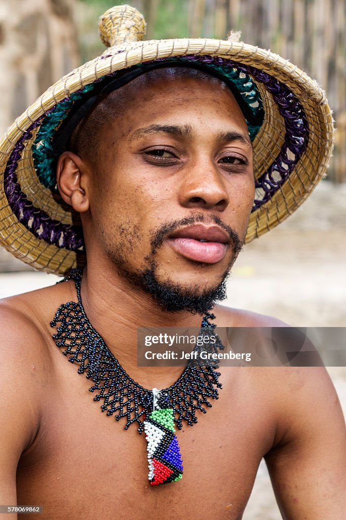 Lesedi Lodge & Cultural Village Basotho tribe traditional clothing man hat