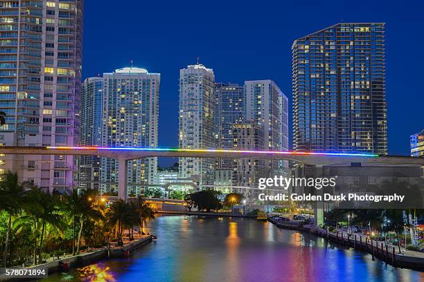 the miami line - miami river florida stock pictures, royalty-free photos & images