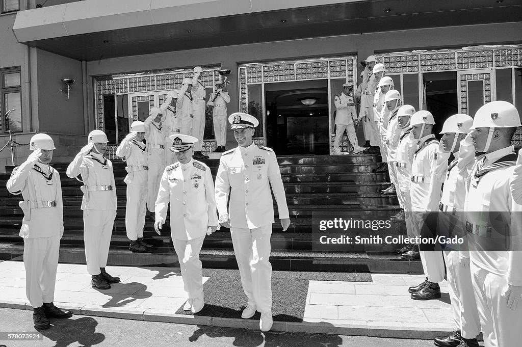 The Cno Departs The Turkish Naval Forces Command Headquarters With A Turkish Naval Forces Commander