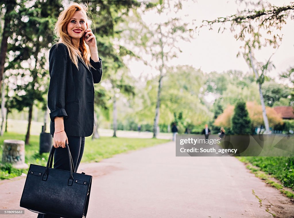 Woman in park