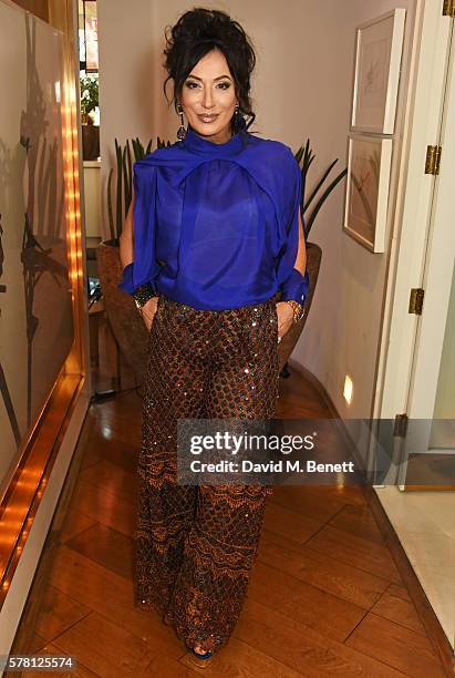 Nancy Dell'Olio attends the launch of Limonbello which she hosted at The Club at The Ivy on July 20, 2016 in London, England.