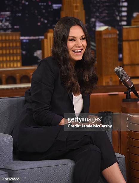 Mila Kunis visits "The Tonight Show Starring Jimmy Fallon"at Rockefeller Center on July 20, 2016 in New York City.