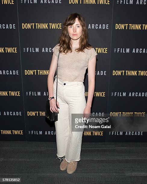Actress Kate Lyn Sheil attends the "Don't Think Twice" New York premiere at Landmark Sunshine Cinema on July 20, 2016 in New York City.