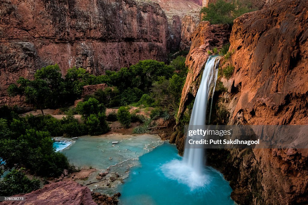 Havasu falls during sunset