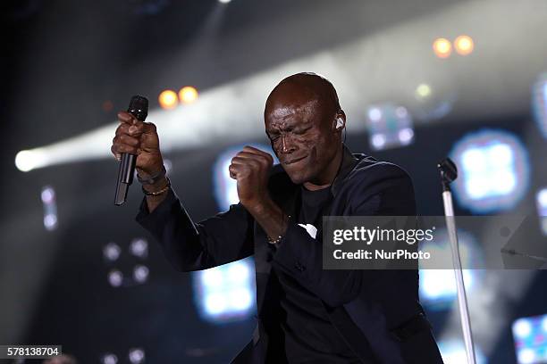 British soul and R&amp;B singer Seal performs at the EDP Cool Jazz music festival in Oeiras, Portugal, on July 20, 2016. Photo: Pedro Fiuza