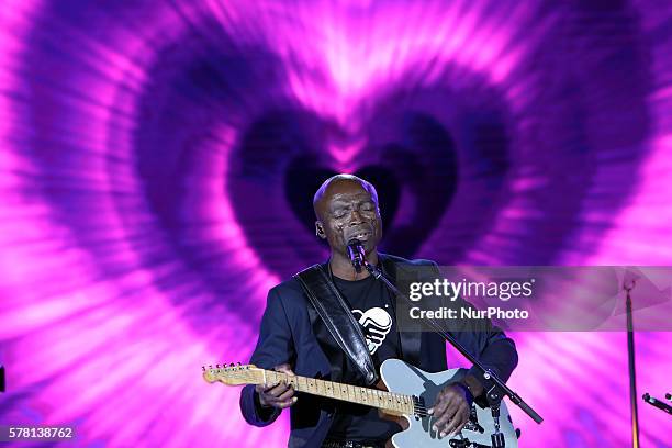 British soul and R&amp;B singer Seal performs at the EDP Cool Jazz music festival in Oeiras, Portugal, on July 20, 2016. Photo: Pedro Fiuza