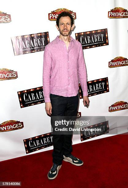 Actor Adam Godley arrives at the opening of "Cabaret" at the Pantages Theatre on July 20, 2016 in Hollywood, California.