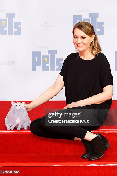 German comedian Martina Hill attends the premiere of the film 'PETS' at CineStar on July 20, 2016 in Berlin, Germany.