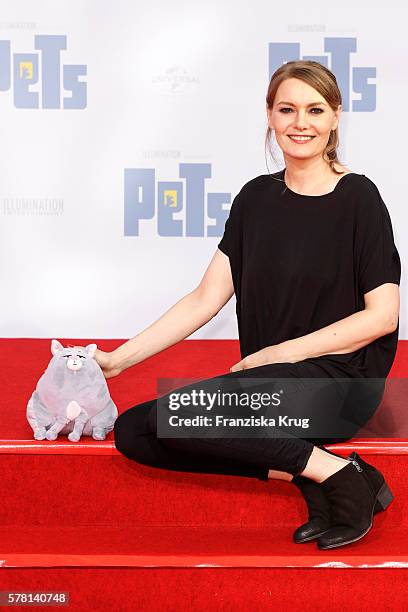 German comedian Martina Hill attends the premiere of the film 'PETS' at CineStar on July 20, 2016 in Berlin, Germany.