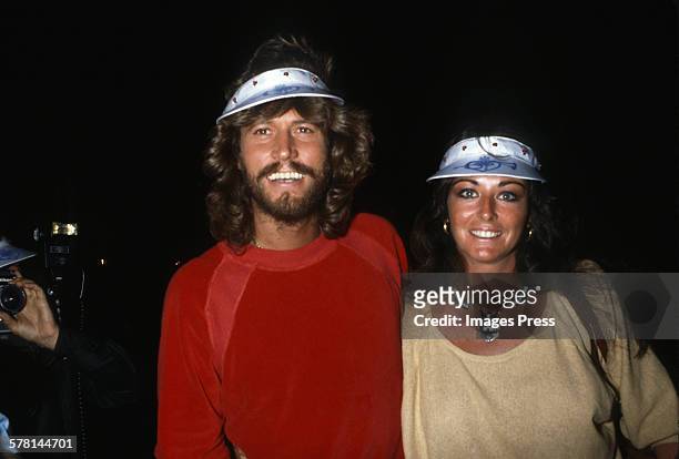 Barry Gibb of the Bee Geesand wife Linda circa 1978.