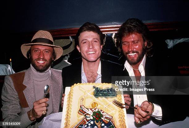 The Brothers Gibb of the Bee Gees circa 1982 in New York City.