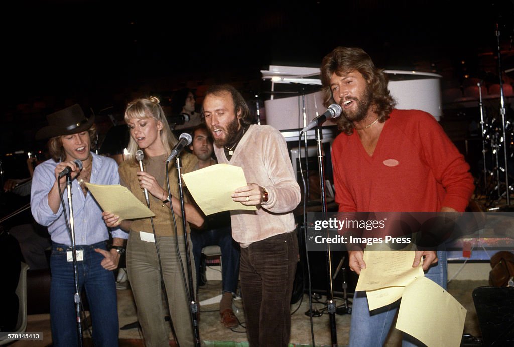 The Brothers Gibb and Olivia Newton-John