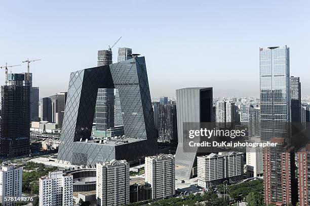 beijing cbd - cctv headquarters stock pictures, royalty-free photos & images