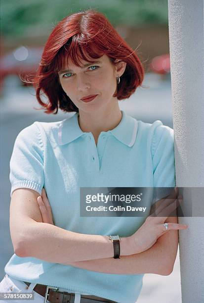 Welsh television and radio presenter Annabel Giles, UK, 10th July 1996.