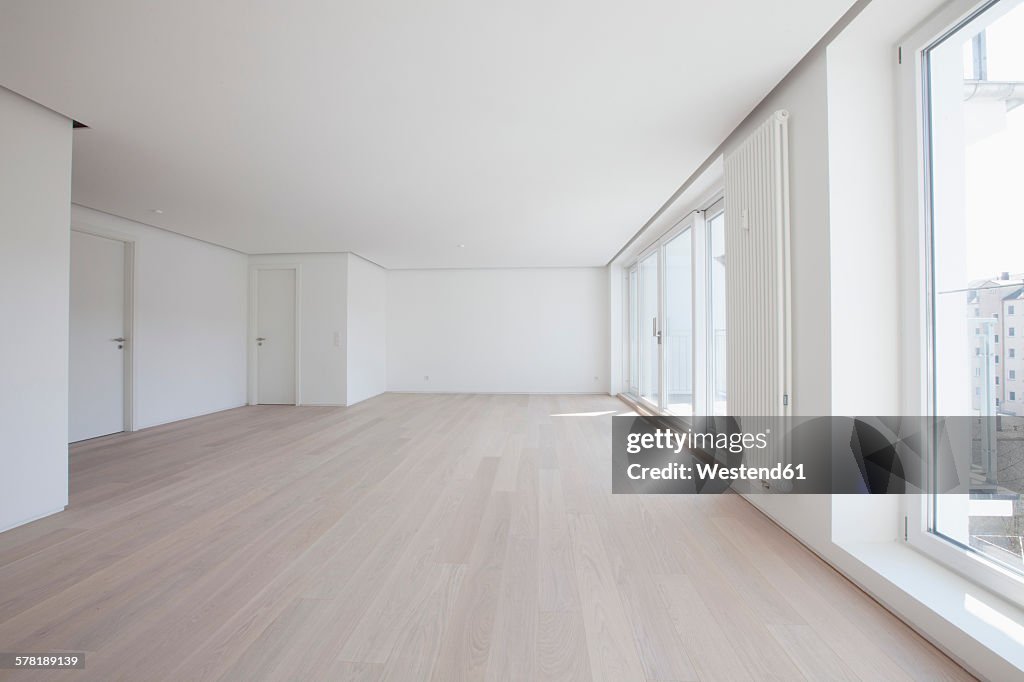 Empty living room in modern apartment