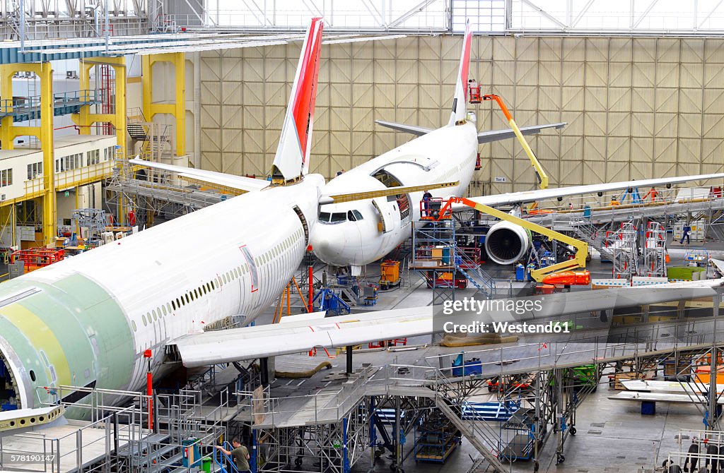 Plane In Construction Airplane Construction In A Hangar High-Res Stock Photo - Getty Images
