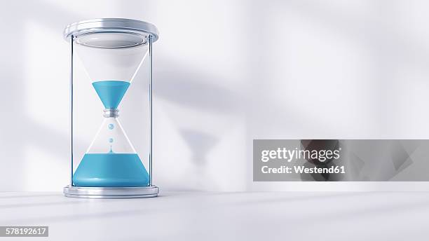 hourglass, blue drops - sanduhr freisteller stock-grafiken, -clipart, -cartoons und -symbole