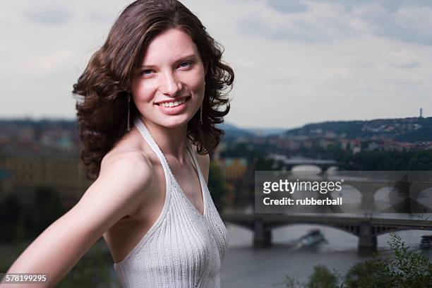 woman with scenic background - 15 years girl bare stock pictures, royalty-free photos & images