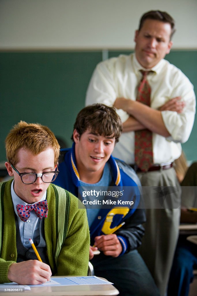 High School Jocks And A Nerd HighRes Stock Photo Getty Images