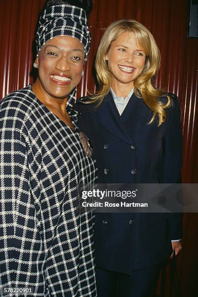 Opera singer Jessye Norman and model Christie Brinkley at the Citymeals-on-Wheels 10th annual Power Lunch for Women at the Rainbow Room in New York...