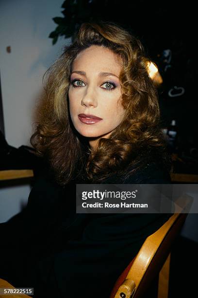 American actress Marisa Berenson at the Genny fashion show in New York, 1995.