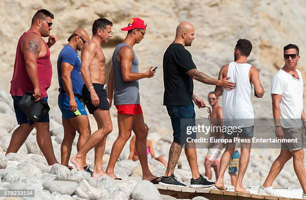 Real Madrid football player Cristiano Ronaldo is seen on July 20, 2016 in Ibiza, Spain.