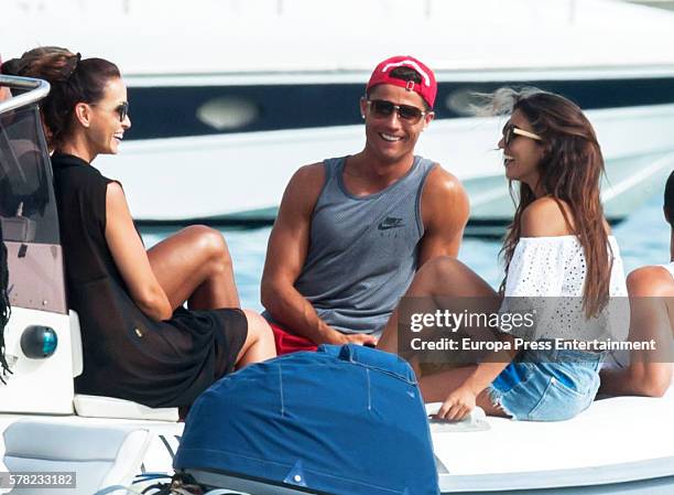 Real Madrid football player Cristiano Ronaldo is seen on July 20, 2016 in Ibiza, Spain.