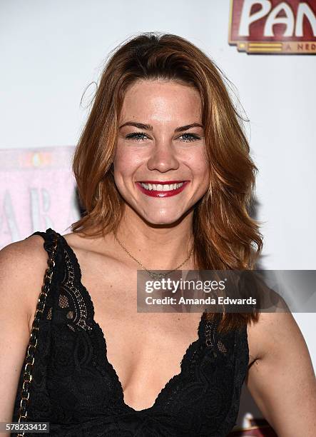 Actress Courtney Hope arrives at the opening of "Cabaret" at the Hollywood Pantages Theatre on July 20, 2016 in Hollywood, California.