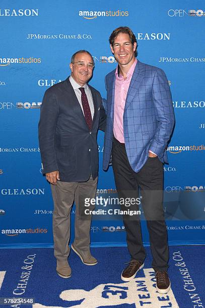 Team Gleason Executive Director Paul Varisco and Producer Scott Fujita attend the special screening for Amazon Studios and Open Road Films' "Gleason"...