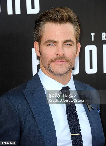 Actor Chris Pine arrives for the Premiere Of Paramount Pictures' "Star Trek Beyond" held at Embarcadero Marina Park South on July 20, 2016 in San...