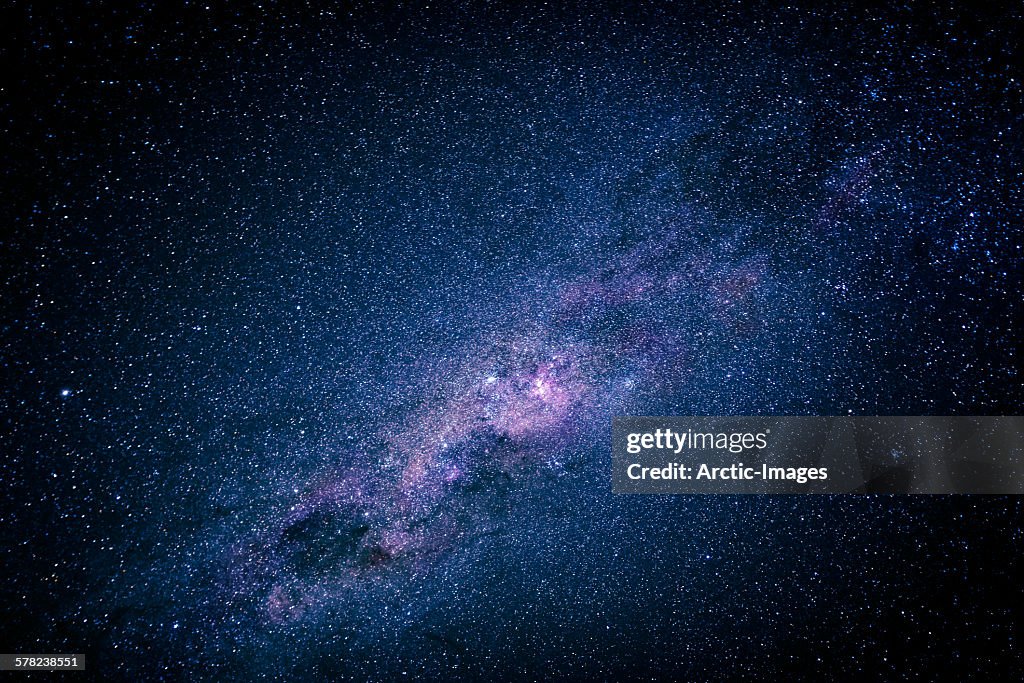 Milky way over the night sky, Africa